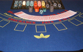 Original Black Jack Tisch, einem Pokertisch einem Gl&uuml;cksrad und einem W&uuml;rfeltisch / Multi Gamblingtisch 